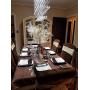 Moooni Modern Rectangular Crystal Chandelier Ceiling Lighting Fixture Raindrop Pendant Flush Mount Light Rectangle Chandeliers for Dining Rooms Kitchen L 47''x W 12''x H 31.5''