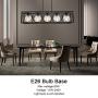 TODOLUZ 5-Lights Kitchen Island Chandelier with Seeded Glass Farmhouse Oil Rubbed Bronze Hanging Light Fixture for Dining Room
