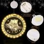 zz Sleep tight Christmas Light, 3D LED Lights, Christmas Decorations,Christmas Bell Christmas Hanging Window Lights with Battery Powered for Indoor Wall Ornaments for Home, Living Room, Showcase