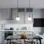 Mini Glass Shade Pendant Light with Cross Metal Wire, Modern Drop Hanging Light for Kitchen Island, Dining Room(1-Pack) (No Bulb)