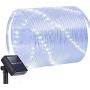 Oak Leaf Outdoor Solar String Lights, 41 Feet Solar Rope Lights 100LED Outdoor Lighting Rope, Waterproof Copper Wire Tube Lights with Solar Panel for Outdoor Indoor Home Garden Patio Parties