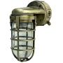 Woods L1707SVAB Traditional 100W Incandescent Weather Industrial Light, Suitable for Indoor and Outdoor Use, Wall Mount, Metal Die Cast Construction and Tempered Glass Lens, Antique Brass