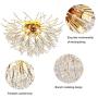 Gold Starburst Firework Chandeliers Crystal Lighting Fixtures Stainless Steel Ceiling for Bedroom Dining Room 5 Lights