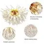 Gold Starburst Firework Chandeliers Crystal Lighting Fixtures Stainless Steel Ceiling for Bedroom Dining Room 5 Lights