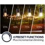 Outdoor Dimmer for String Lights, Bomcosy 240 Watts Wireless Remote Control Plug-in Dimmer 50Ft Distance, Multifunctional Dimmer for LED String Lights and Incandescent String Lights, 3 Prong Plug