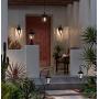 Bellagio Post Light Pier Mount Textured Black 24 1/2'' Hammered Glass for Deck Porch Patio - John Timberland