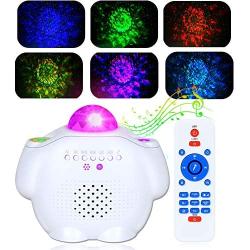 Galaxy Star Projector Lights, Sky Lights LED Nebula Cloud Night Light Music Starry Projector Ocean Wave Projectors with Bluetooth Speaker for Christmas Decorations Bedroom Ceiling Party Ambiance Kid