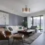 Loclgpm 2 Lights Semi Flush Mount Ceiling Light, Drum Chandelier Fixture with Metal Shade Contemporary, Chrome Finish Pendant Light for Bedroom,Living Room,Dining Room,Hall