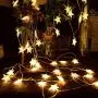 Joyathome Twinkle Star String Lights Battery Operated 17.16 FT 40 LED Warm White Starry Fairy Wall Decor Light for Bedroom Curtain Wedding Party Home Decoration