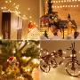 Albelt 2-Pack Each 72ft 200 LED Solar Lights Outdoor String (Ultra-Bright & Extra-Long), Upgraded Solar Christmas Lights, IP65 Waterproof Copper Wire 8 Modes Solar Powered Fairy Lights (Warm White)