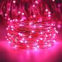 ER CHEN Dimmable USB String Lights, 33ft 100 LED Warm White & Pink Color Changing Fairy Lights with Remote&Timer, 8 Modes Silver Coated Copper Wire Lights for Bedroom, Patio, Party