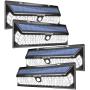 Solar Motion Sensor Lights Outdoor JACKYLED Super Bright 118 LED Porch Lights with Larger Solar Panel Waterproof Wireless Wall Mount Security Lighting for Garden Yard Garage Front Door 4-Pack,