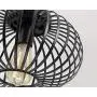 Modern Black Flush Mount Light Fixture Industrial Metal Cage Semi Flush Mount Ceiling Light for Hallway Living Room Kitchen Entryway Farmhouse