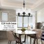 XINCAN Farmhouse Chandelier Lighting for Dining Room Light Fixture Ceiling Hanging,3 Light Black Vintage Industrial Pendant for Kitchen Island
