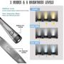 Glocusent LED Neck Reading Light, Book Light for Reading in Bed, 3 Colors, 6 Brightness Levels, Bendable Arms, Rechargeable, Long Lasting, Perfect for Reading, Knitting, Camping, Repairing