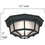 Designers Fountain 2067-BK Flushmount, 11 in, Black