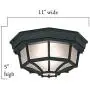 Designers Fountain 2067-BK Flushmount, 11 in, Black