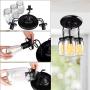 Mason Jar Ceiling Light Semi Flush Mount Pendant Lighting Farmhouse Glass Bottle Chandelier, Kitchen Hanging Island Lamp Close to Ceiling Light Fixtures for Dining Living Room Staircase Hallway