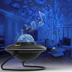 Galaxy Star Projector with Bluetooth Speaker Ocean Wave LED Nebula Cloud Night Light for Bedroom Ceiling Home Decor Mood Lighting Ambiance Gift for Kids and Adult