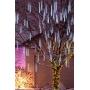 Joiedomi Christmas Meteor Shower Lights Falling Rain Drop Icicle String Lights 288 LEDs 8 Tube 30cm White, for Halloween Christmas Holiday Party Home Patio Outdoor Decoration (1)