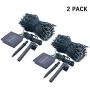 Jiamao 2 Pack 42.7ft 100 LED Solar Christmas Light 8 Modes Waterproof Solar String Light Outdoor Solar Fairy String Lights for Garden,Wedding,Party, Patio,Christmas Decoration (White)