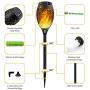 Staaricc 10Pack-12LED Solar Lights Outdoor, Solar Tiki Torches with Flickering Flame for Halloween&Christmas, Waterproof Festive Decoration&Romantic Landscape Lights for Garden Pathway-Auto On/Off