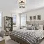 GEPOW Semi Flush Mount Ceiling Light Fixture, Farmhouse Faux Wood Ceiling Light for Bedroom Hallway, Foyer, Entryway, Kitchen, Stairway, Dining & Living Room