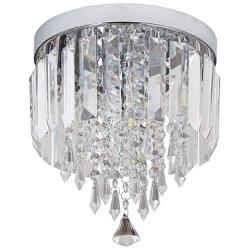 Mini Crystal Chandelier Flush Mount Ceiling Light for Bedroom, Hallway, Bar, Kitchen, Bathroom Pendant Lamps