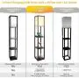 3-in-1 Shelf Floor Lamp with 2 Fast Charging USB Ports and 1 Power Outlet, 3-Tiered LED Shelf Floor Lamp, Shelf & Storage & LED Floor Lamp Combination, Modern Standing Light for Living Room, Bedroom 3-in-1 Shelf Floor Lamp with 2 Fast Charging USB Ports and 1 Power Outlet, 3-Tiered LED Shelf Floor Lamp, Shelf & Storage & LED Floor Lamp Combination, Modern Standing Light for Living Room, Bedroom