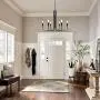 MIPAWS 6-Light Black Farmhouse Chandelier 28 Inch, Industrial Style, Dining Room Hanging Lighting Fixture, Pendant Light for Foyer, Living Room, Kitchen Island, Bedroom