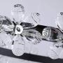 Maxax Crystal Chandelier 1 Ring Flower LED Pendant Ceiling Light for Dining Room, Living Room(White)