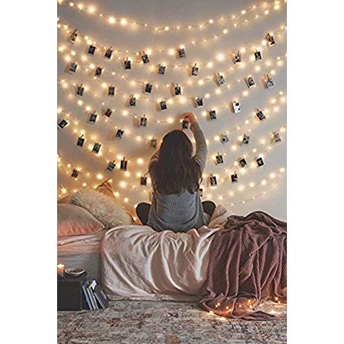 66 Ft 200LEDs Waterproof Starry Fairy Copper String Lights USB Powered for Bedroom Indoor Outdoor Warm White Ambiance Lighting for Patio Halloween Thanksgiving Christmas Party Wedding Decor