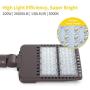 200W Led Parking Lot Light- IP66, ETL DLC Certified 26000LM Commercial LED Area Lighting, 5000k Pole Light with Dusk to Dawn Photocell- Slip Fitter, LED shoebox Light, Brown