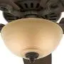 HUNTER 53091 Builder Deluxe Indoor Ceiling Fan with LED Light and Pull Chain Control, 52'', New Bronze