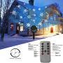 Christmas Snow Light with Remote Control for LandscapeDecorative Lighting Rotatable Blue forHalloween Xmas