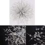 LITFAD Crystal Pendant Light Anti-Glare LED Dandelion Chandelier Modern Style Ceiling Hanging Light in Chrome for Dining Room Reception Cafe Clothes Stores - 19.5'' Wide