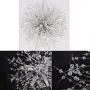 LITFAD 16'' Wide Crystal Pendant Light Anti-Glare LED Dandelion Chandelier Modern Style Ceiling Hanging Light in Chrome for Dining Room Reception Cafe Clothes Stores
