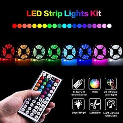 49.2FT LED Strip Lights, ARKOCHIC LED Lights Color Changing 5050 RGB Led Lights with 44 Keys IR Remote and 12V Power Supply for Bedroom, TV, Kitchen, Room, Party, Home Decorations