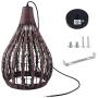 17.7'' Bamboo Modern Chandelier Weave Ceiling Light Fixtures Retro Hanging Light Rattan Pendant for Dining Room,Hallway,Bedroom,Kitchen