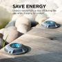 Home Zone Security Solar Deck Lights - Outdoor Solar Dock and Driveway Path Lights, Weatherproof with No Wiring Required, Silver (4-Pack)