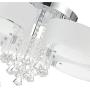 DINGGU Flush Mounted 3 Light Chrome Finish Modern Chandelier Ceiling Light Fixtures for Bedroom,Living Room,Dinng Room
