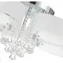 DINGGU Flush Mounted 3 Light Chrome Finish Modern Chandelier Ceiling Light Fixtures for Bedroom,Living Room,Dinng Room