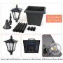 Outdoor Solar Lamp Post Light, 67＂Solar Powered Street Lights with Planter for Landscape Pathway Street Patio Yard