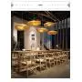 Pendant Lighting for Kitchen Island, XINDAR Modern Twist Hanging Light Kit Bamboo 1 Light Dining Room Pendant Lamp in Beige (23.5 inch)