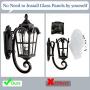 PARTPHONER Outdoor Indoor Light Fixtures Wall Mount Black Roman, Waterproof Outside Porch Light Wall Sconce Lighting, Exterior Wall Lantern with Water Glass for Garage, Porch, Doorway (Bulb Included)