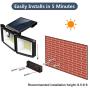 Solar Motion Sensor Lights Outdoor w/ 3 Work Modes, 3 Adjustable Heads, Wider Lighting Range. Waterproof Security Solar Powered Flood Lights for Outside Wall Yard(1200LM, 132 LED, 2 Pack)