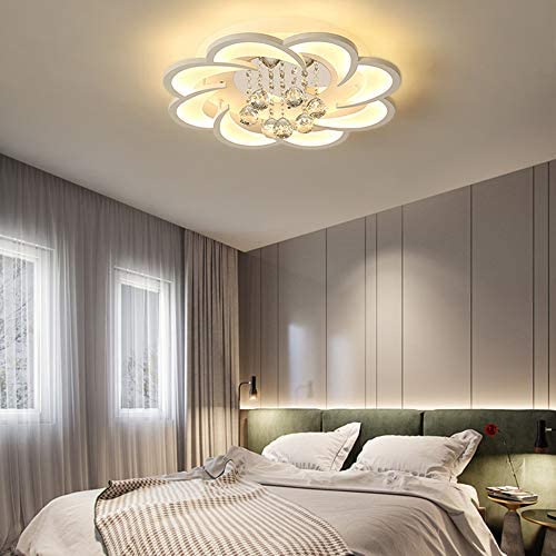 LAKIQ Modern LED Chandelier Fixture Acrylic Crystal Flush Mount Ceiling Lighting Flower Shape Close to Ceiling Lights for Living Room Dining Room Bedroom(Warm Light, 20.5) LAKIQ Modern LED Chandelier Fixture Acrylic Crystal Flush Mount Ceiling Lighting Flower Shape Close to Ceiling Lights for Living Room Dining Room Bedroom(Warm Light, 20.5)