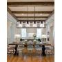 Liylan Vintage Pendant Lighting for Kitchen Island Farmhouse Chandeliers Industrial Glass 4 Light Fixture Oil Rubbed Bronze Dinning Room