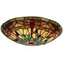 Artzone 16'' 3-Lights Tiffany Ceiling Lamp, Tiffany-Flush-Mount-Light, Tiffany Flush Mounted Ceiling Lights, Tiffany Ceiling Lights, Tiffany Ceiling Light, Stained Glass Lamps