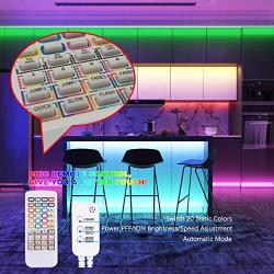 Led Lights for Bedroom,49.2 Feet of Music Sync Changing Color Led Strip Lights,40 Keys Remote and Application Control Rope Lights,Adjust 16 Million Colors Led Light Strips for Party Home Decoration